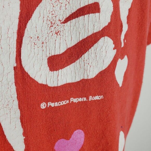 Peacock Papers Men's Red Snuggle Me Short Sleeve Crew Neck T-Shirt Size Large - Picture 6 of 11